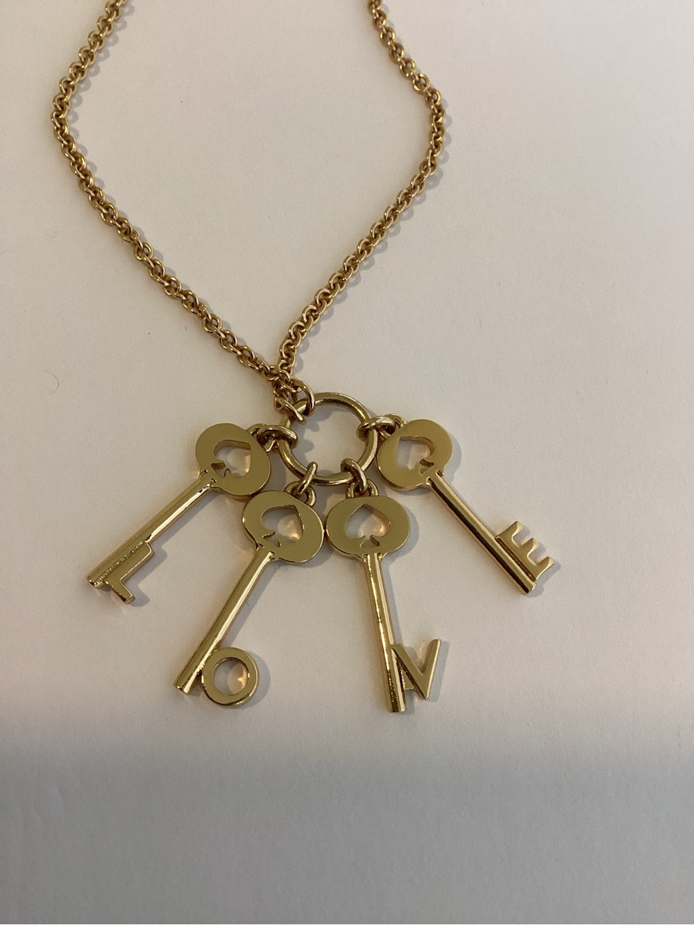 Kate Spade New York LOVE Key Pendant Necklace Rare Archived Dust Bag - Picture 5 of 12